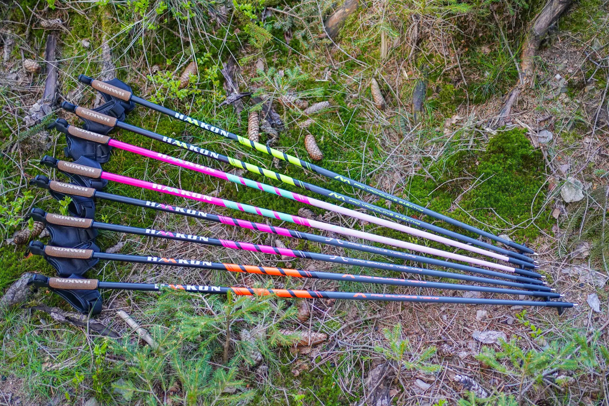 Nordic walking stokken Pink 100% HM Carbon 5/7