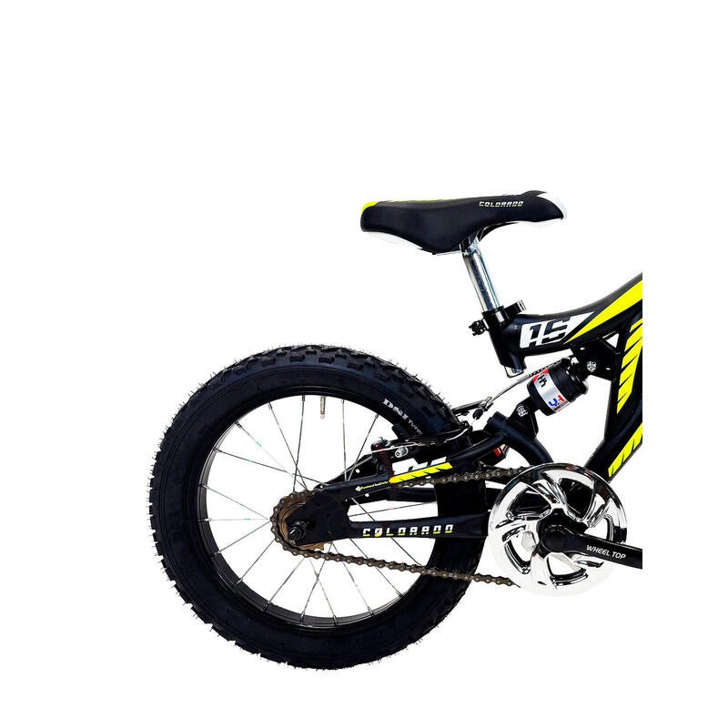 Bicicletă pentru băieți Canellini COLORADO 16" - Negru/Galben
