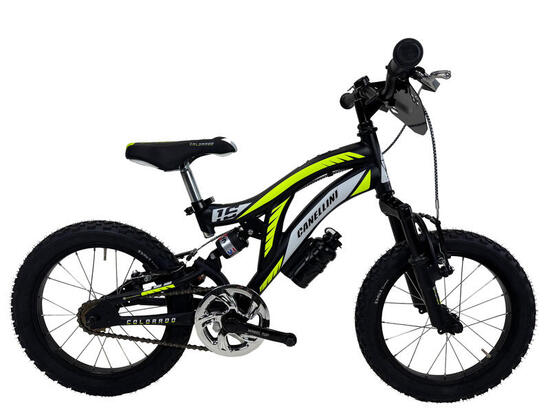 Vélo enfant Canellini COLORADO 16" tout-suspendu noir/jaune