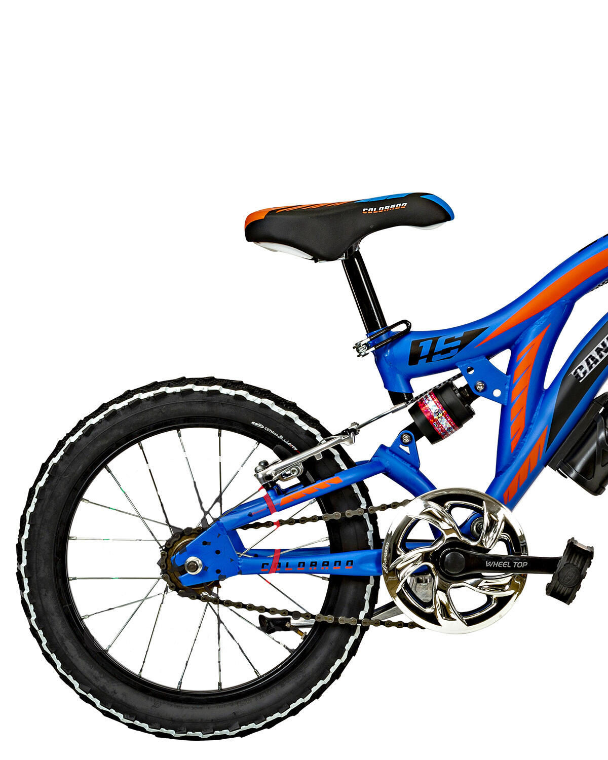 Kinderfahrrad MTB Canellini COLORADO 16" Full Suspension - Blau/Orange 2/3