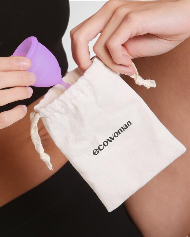 Kit de Copa Menstrual Ecowoman + Vaso esterilizador + Bolsita de algodón 3/5