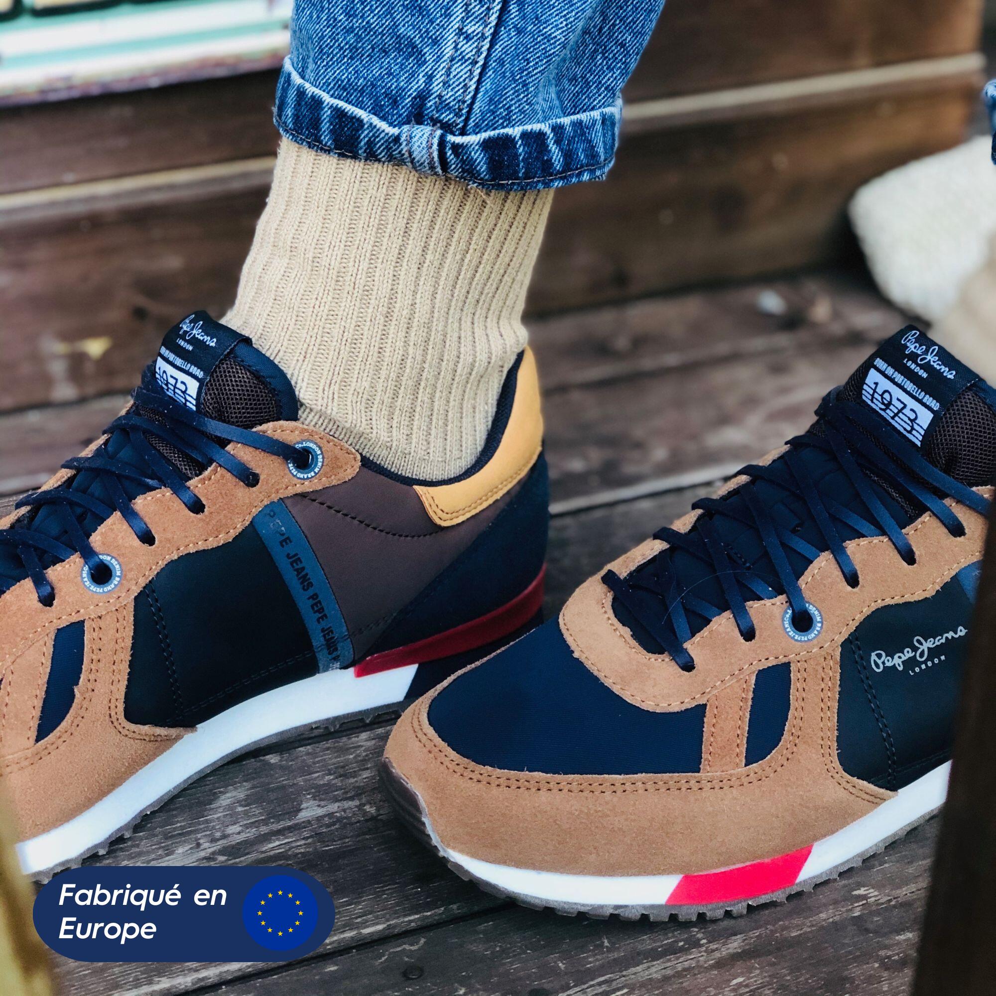Lacets élastiques fins pour baskets sneakers silicone - bleu fonce 3/8