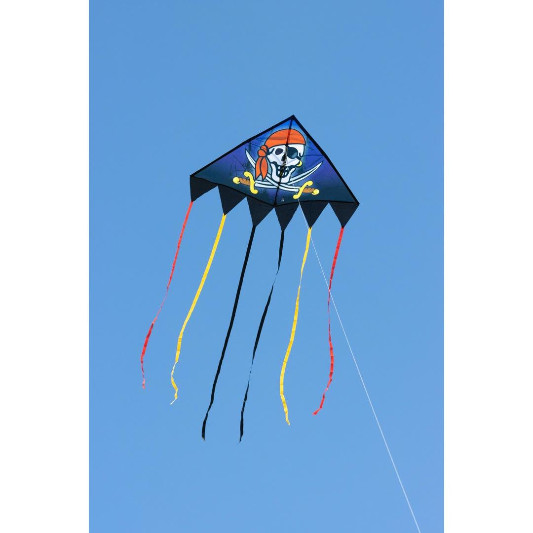 Kindervlieger HQ Delta Jolly Roger 140 cm 106120 Zwart 140 x 95 cm 6/6