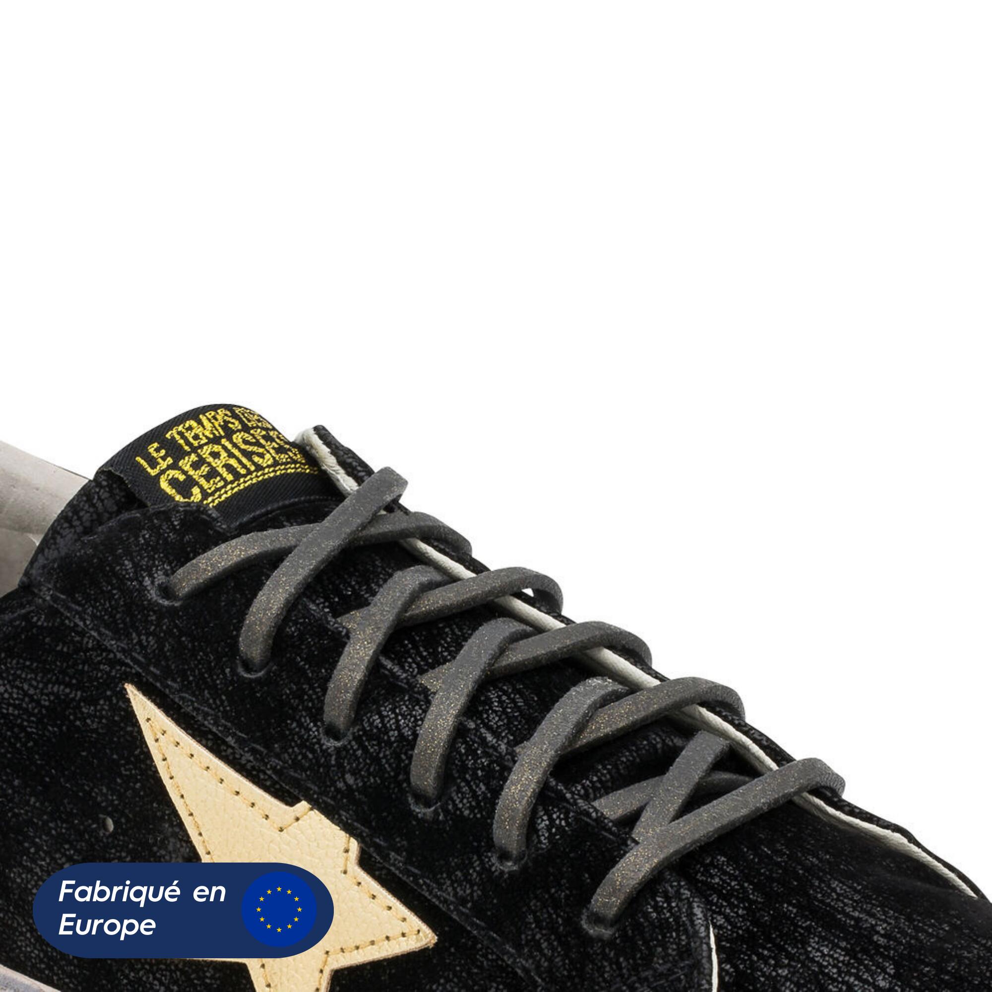 Lacets élastiques fins pour baskets sneakers silicone - doré 2/8
