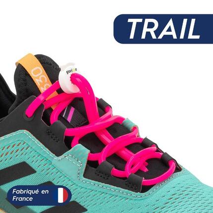Lacets Élastiques Trail Confort Optimal en Silicone - noir