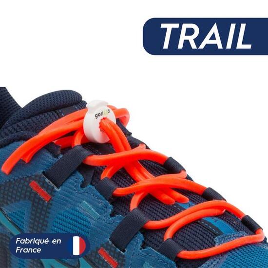 Lacets Élastiques Trail Confort Optimal en Silicone - rouge fluo