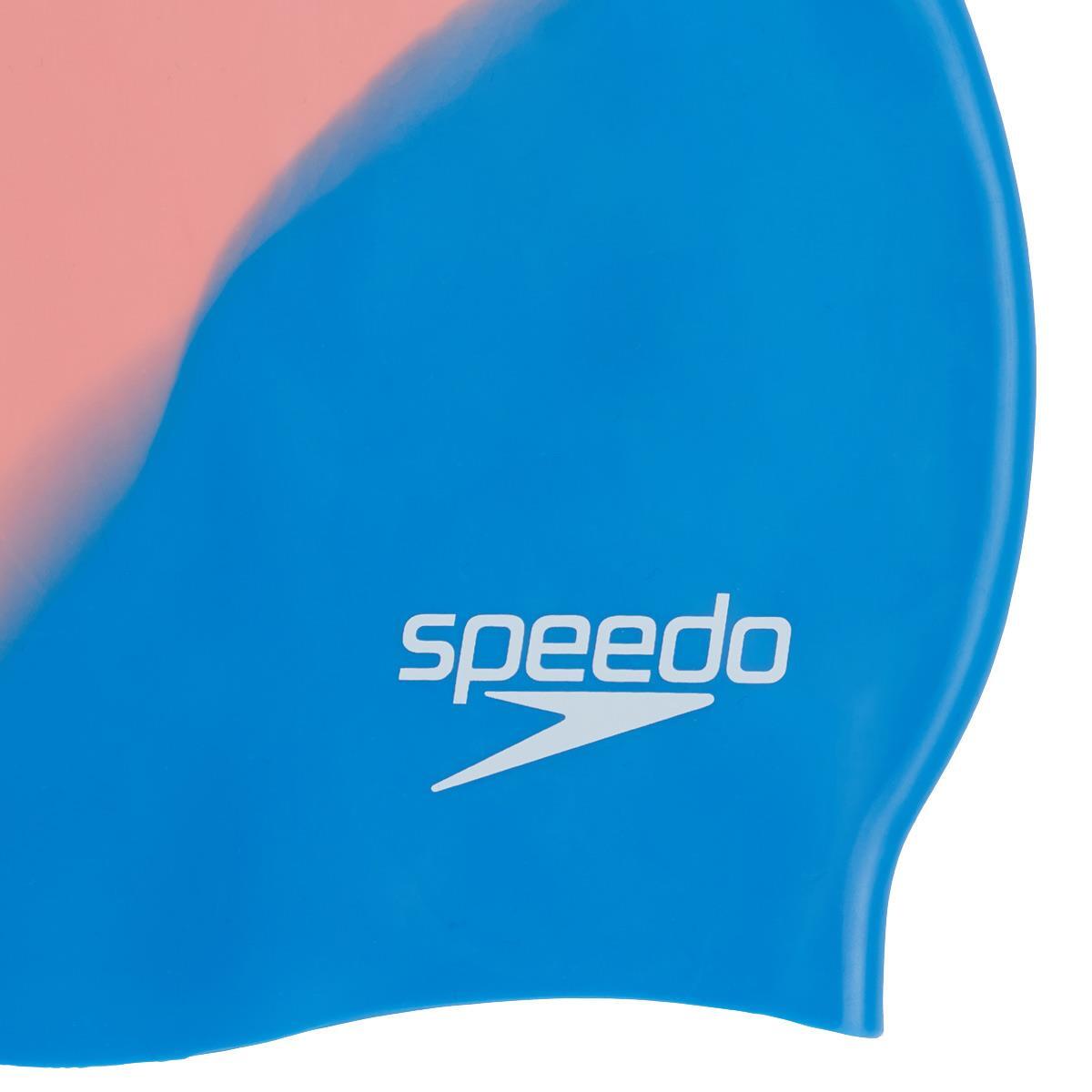 Bonnet Speedo multicolore en silicone - Bleu Bondi/Feu Néon 5/5