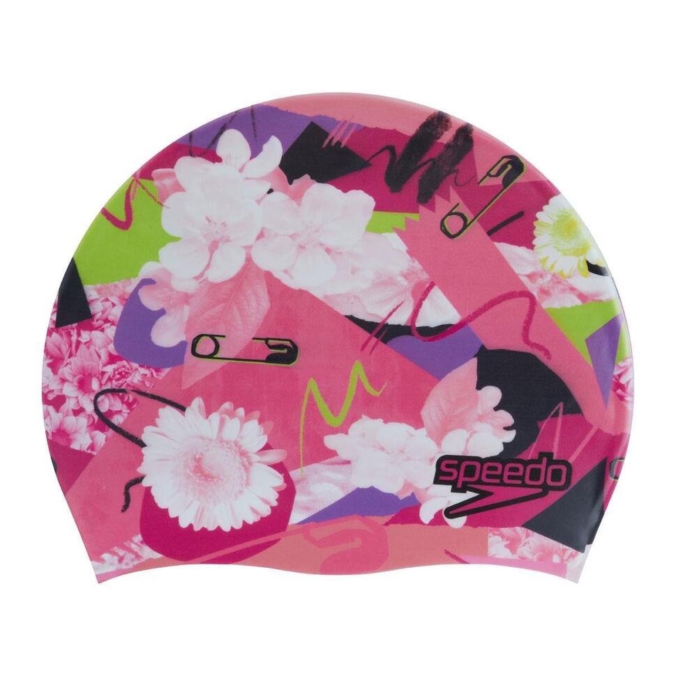 Czapka Speedo Junior Z Nadrukiem Cyfrowym – Neonowa Orchidea/Biały/Czarny