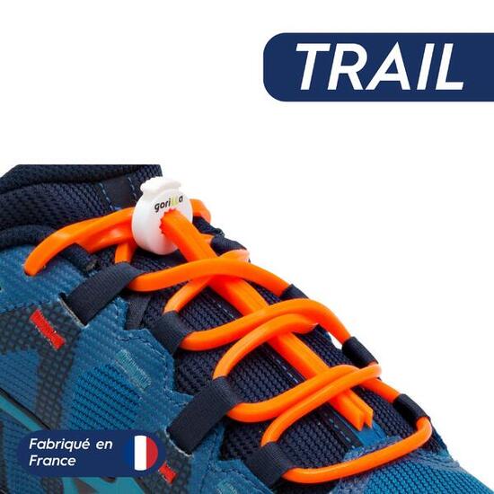 Lacets Élastiques Trail Confort Optimal en Silicone - orange fluo
