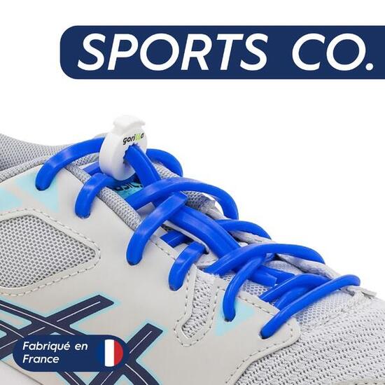 Lacets Élastiques Tennis Basketball Appuis Optimaux en Silicone bleu roi