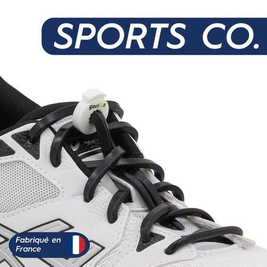 Lacets Élastiques Tennis Basketball Appuis Optimaux en Silicone - noir