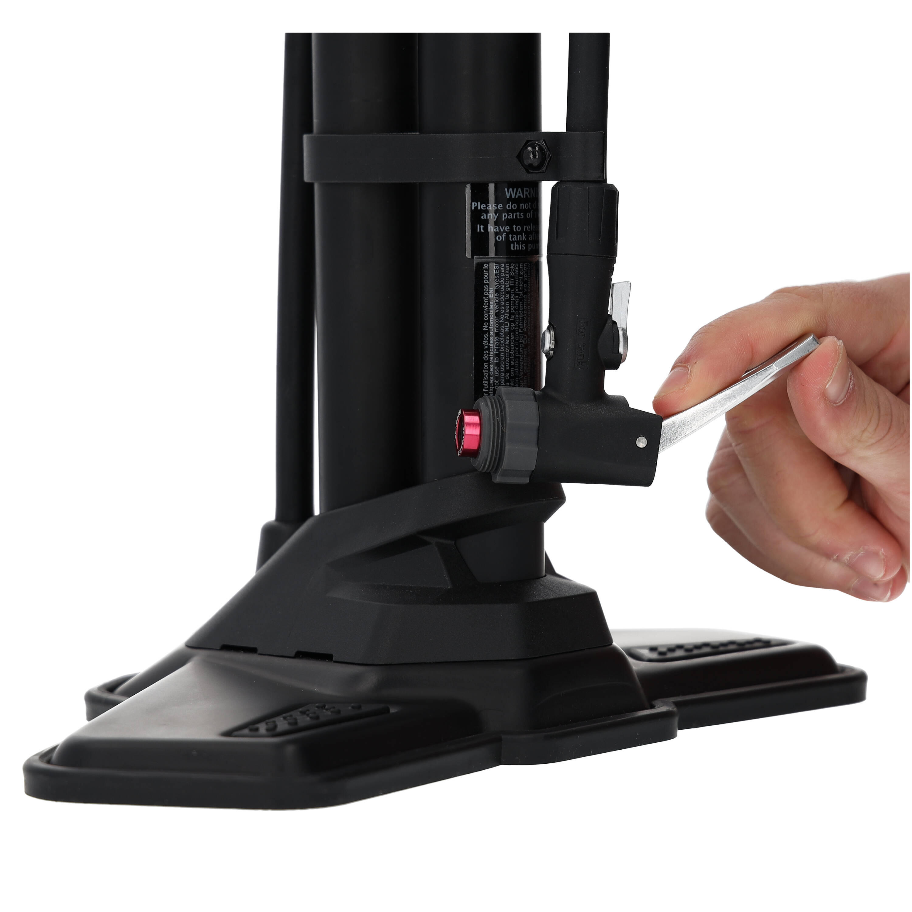 Luchttank voetpomp voor tubeless banden 18 bar/260 psi 5/7