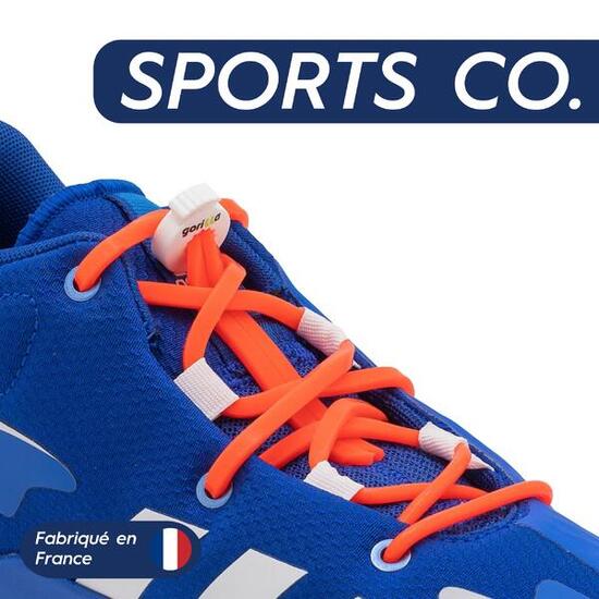 Lacets Élastiques Tennis Basketball Appuis Optimaux en Silicone - rouge fluo