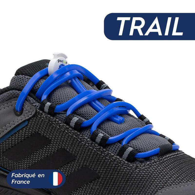 Lacets Élastiques Trail Confort Optimal en Silicone  - bleu roi