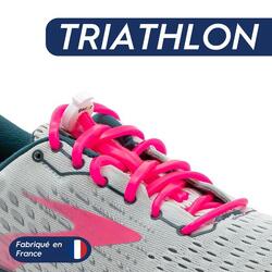Lacets Rapide Triathlon Élastique Confort Optimal Silicone - rose fluo
