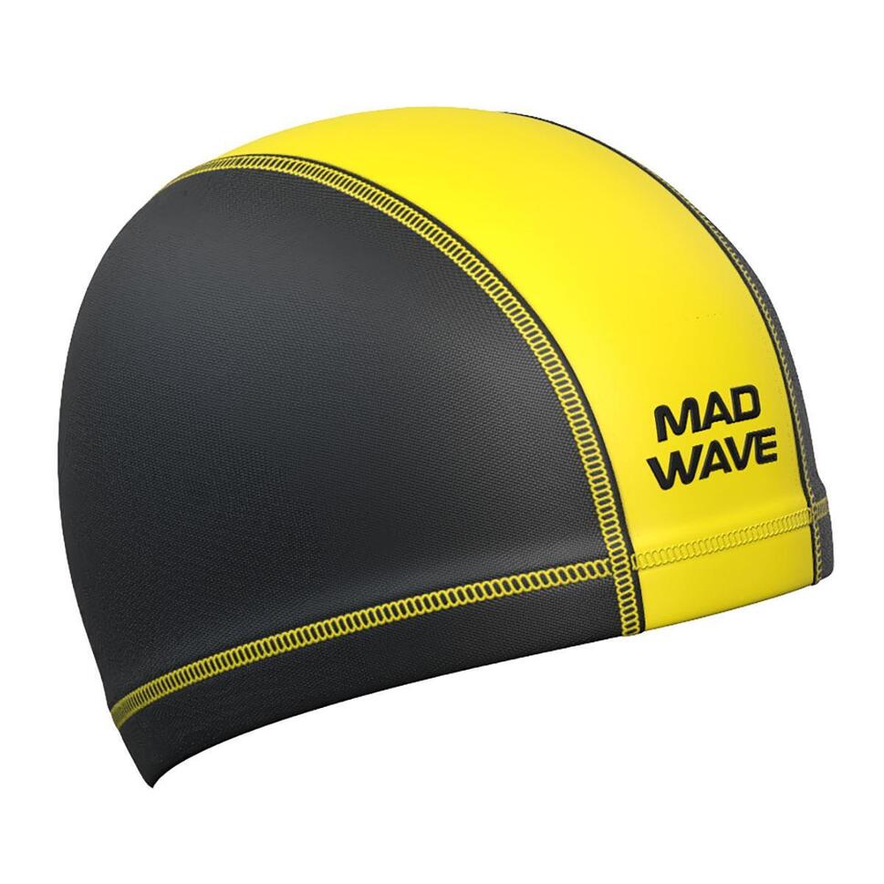 Czepek Pływacki Mad Wave Lycra Duotone – Czarno-Żółty