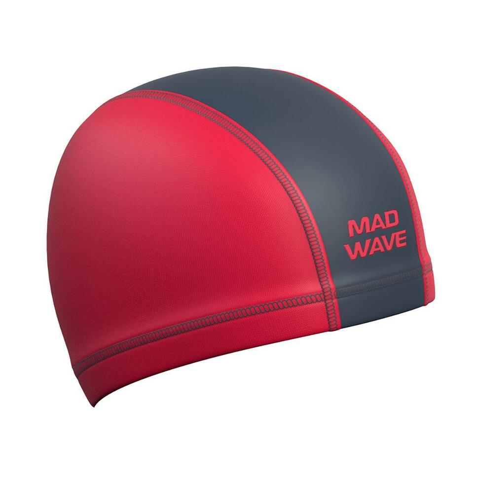Czepek Pływacki Mad Wave Lycra Duotone – Czerwony/Czarny