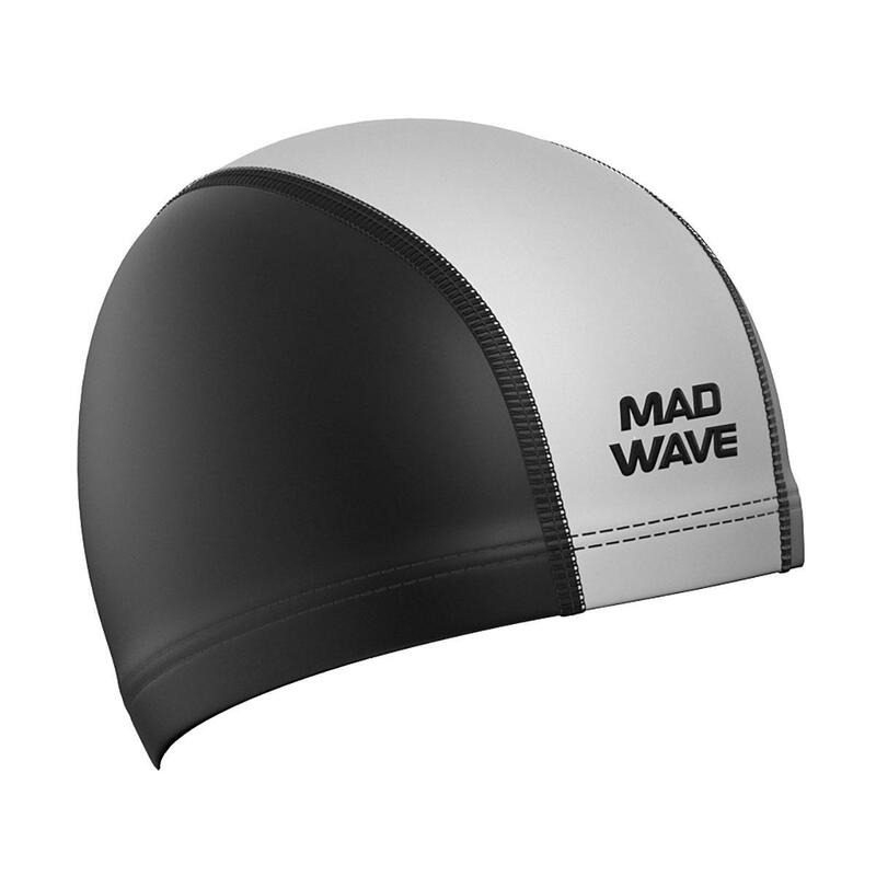 Bonnet de bain Mad Wave Lycra Duotone - Noir / Blanc