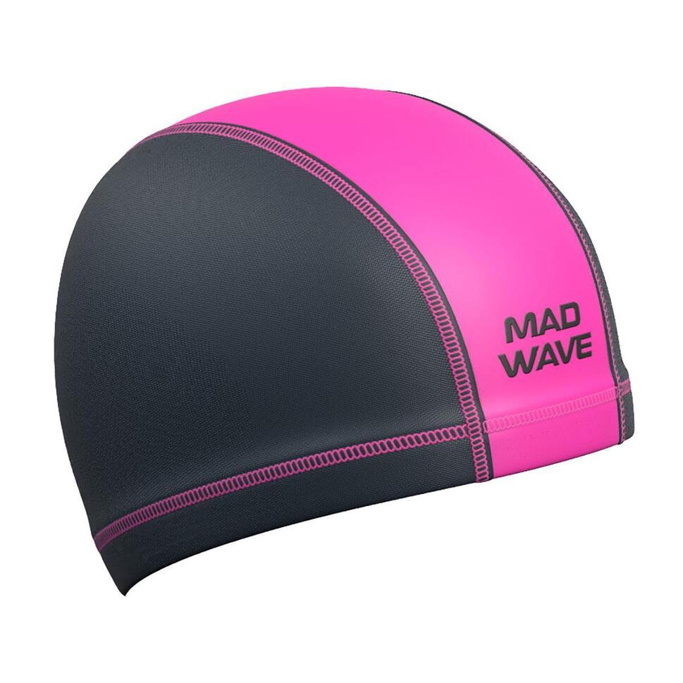 Czepek Pływacki Mad Wave Lycra Duotone – Czarno-Różowy