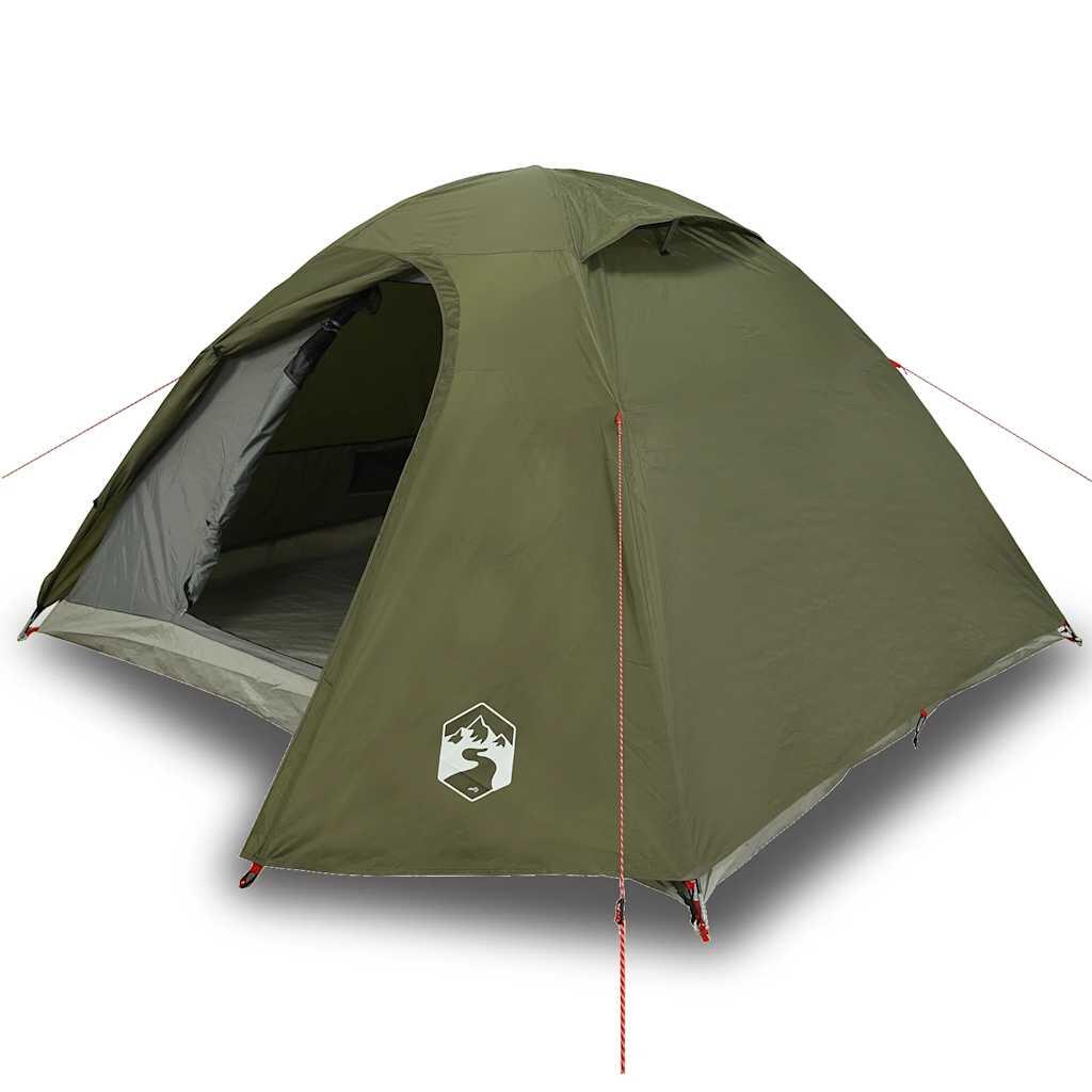 Tenda a cupola 3 posti impermeabile VidaXL - Verde oliva 2/7