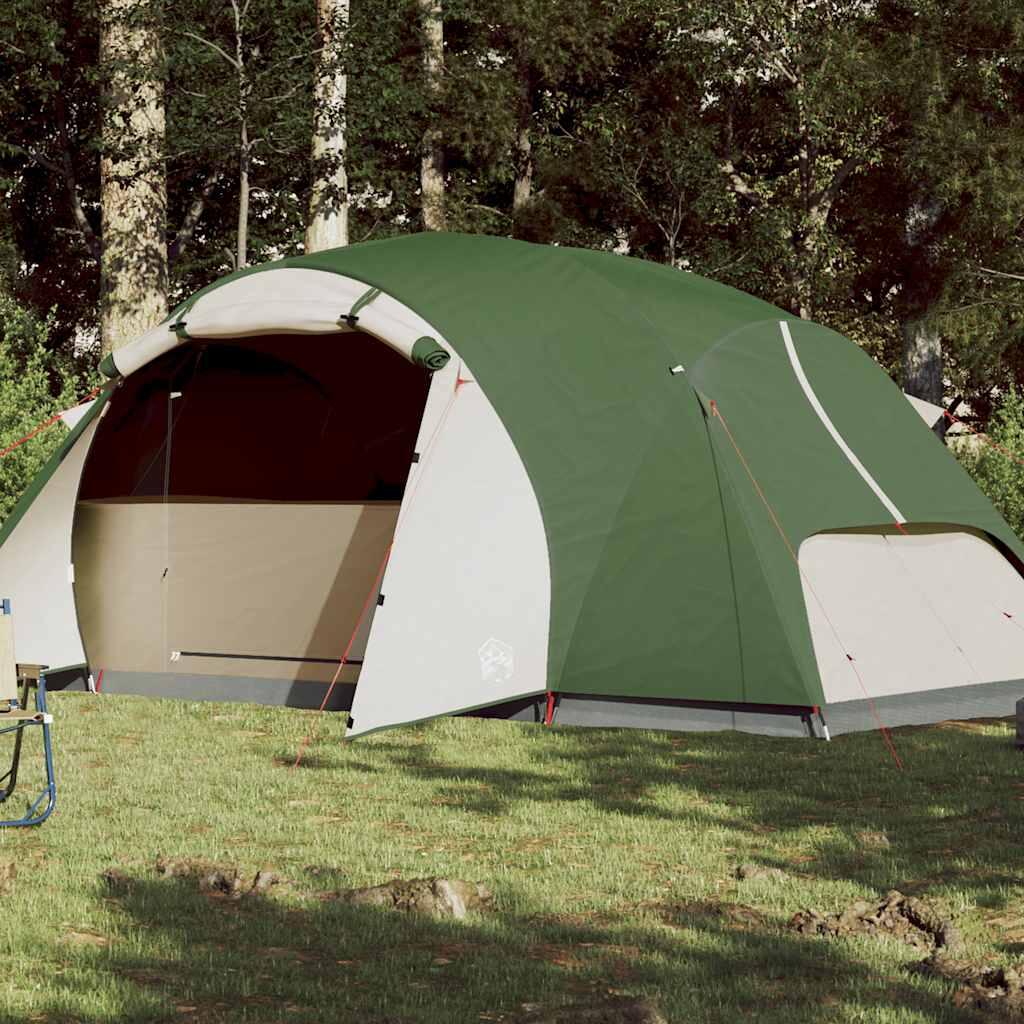Vidaxl 8-Person Family Tent - Waterproof and Ventilated Green