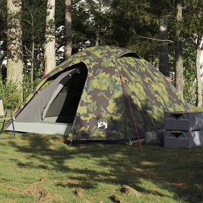 VidaXL Tenda a cupola 4 persone impermeabile mimetica