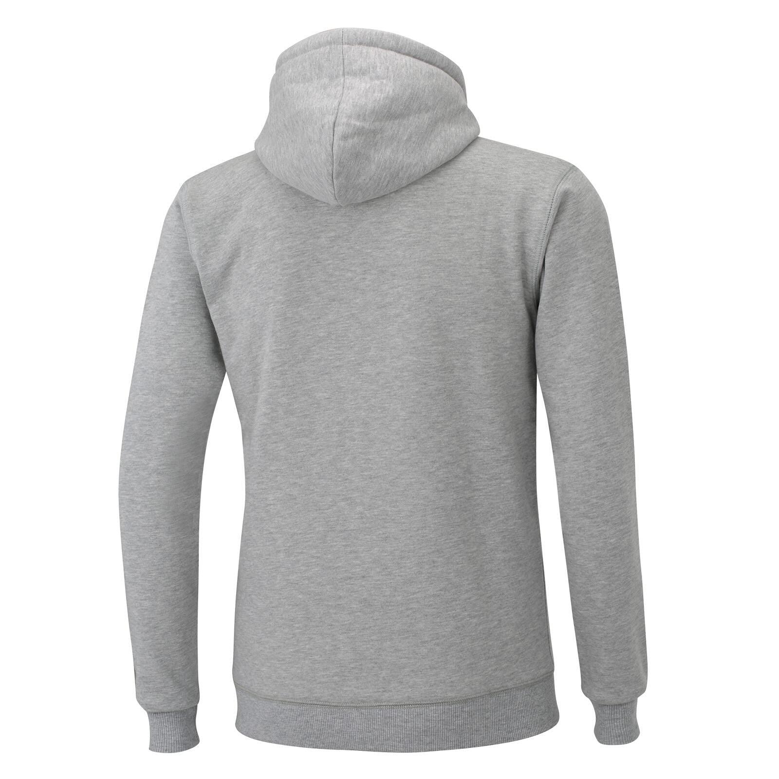 Winter Sweatshirt Crew Team Pro mit Kapuze und Full Zip Grau 2/3