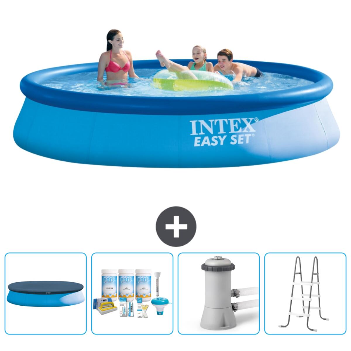 Intex - Piscine Ronde Easy Set - 396x84 Cm + Accessoires Cb6 - Piscine - Bleu - Taille Unique - Decathlon