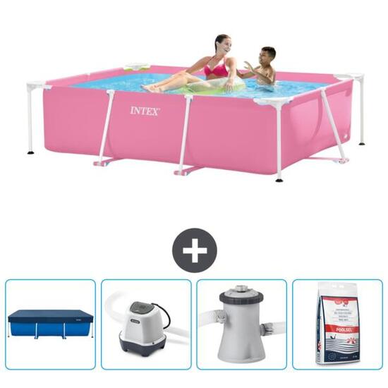 Piscine à cadre rectangulaire - 220x150x60 cm + Accessoires CB53