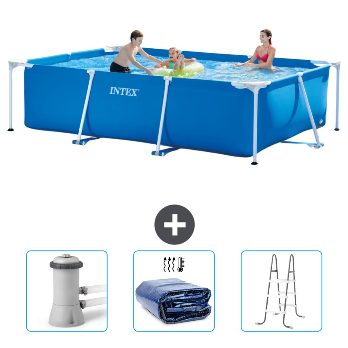 Intex - Piscine À Cadre Rectangulaire - 300x200x75 Cm + Accessoires Cb83 - Piscine - Bleu - Taille Unique - Decathlon
