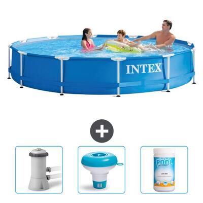 Frame zwembad rond - 366x76 cm + accessoires cb77