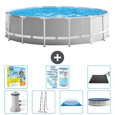 Prism frame zwembad rond - 457x122 cm + accessoires cb50