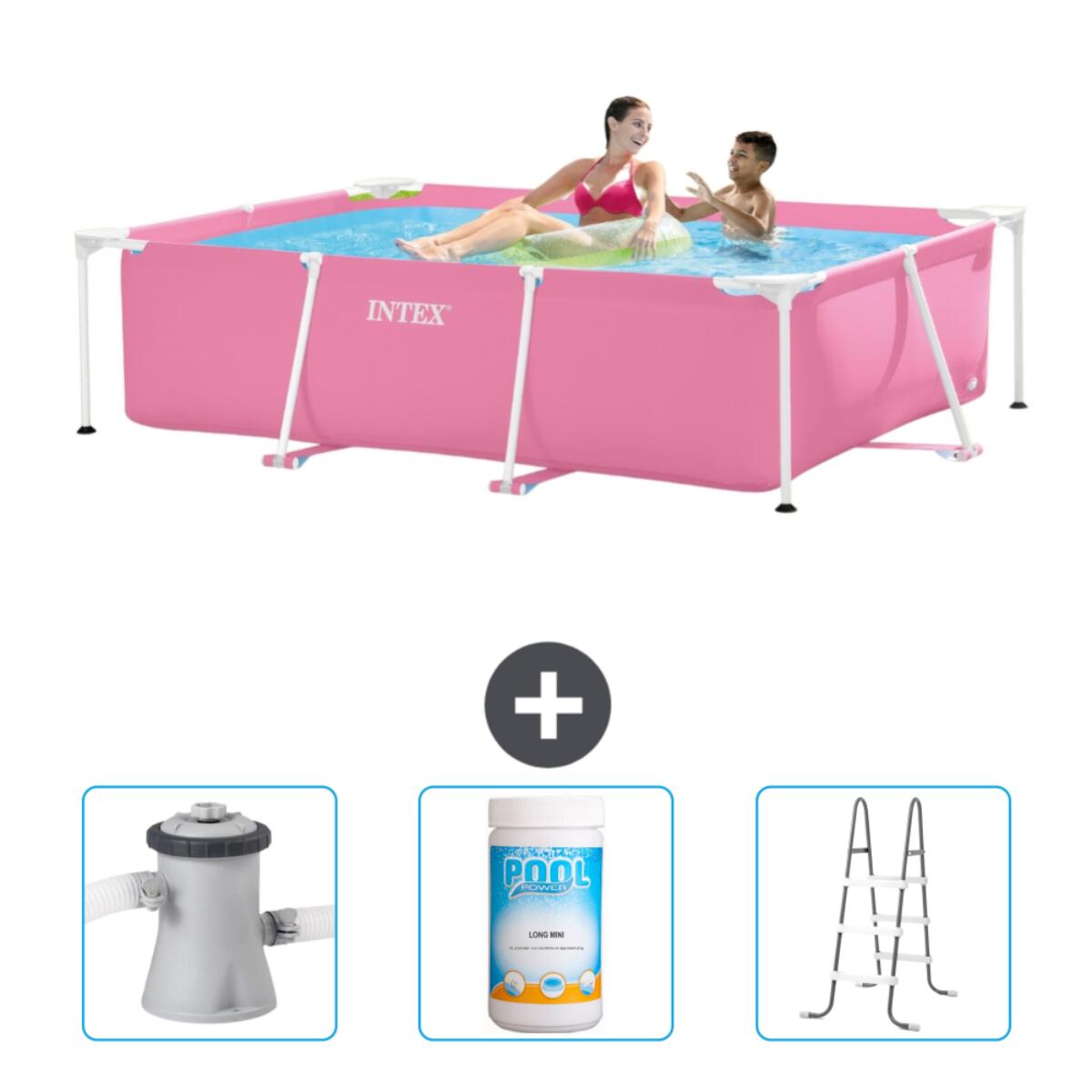 INTEX Frame Zwembad Rechthoekig - 220x150x60 cm + Accessoires CB84