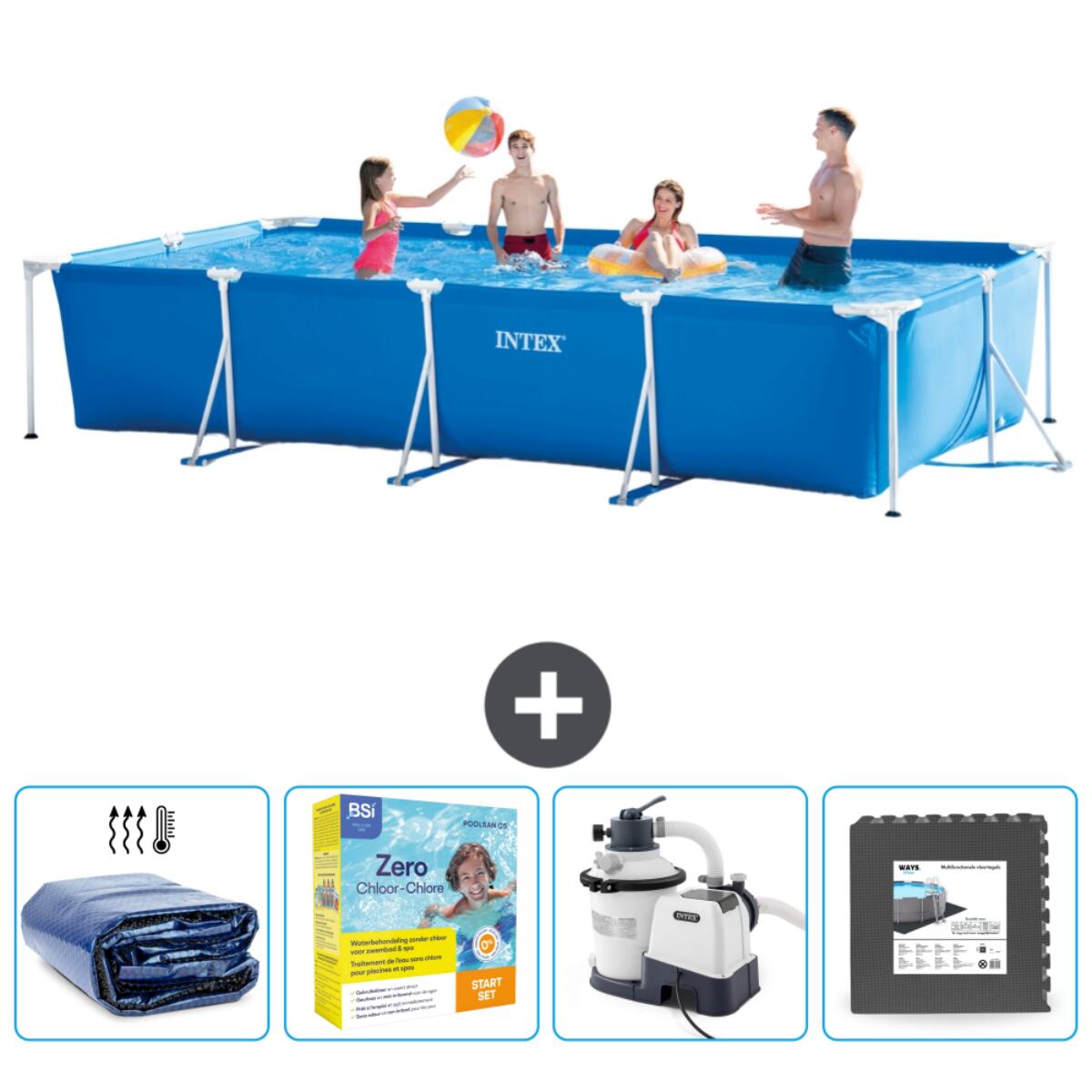 Piscine à cadre rectangulaire - 450x220x84 cm + Accessoires CB68 1/6