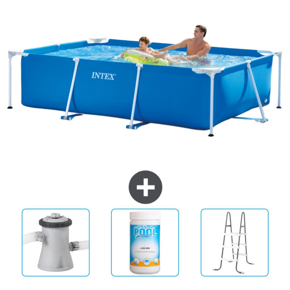Intex - Piscine À Cadre Rectangulaire - 260x160x65 Cm + Accessoires Cb84 - Piscine - Bleu - Taille Unique - Decathlon