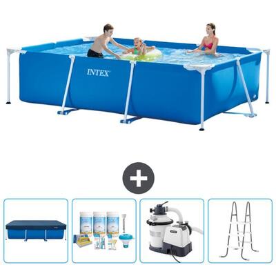 Frame zwembad rechthoekig - 300x200x75 cm + accessoires cb64