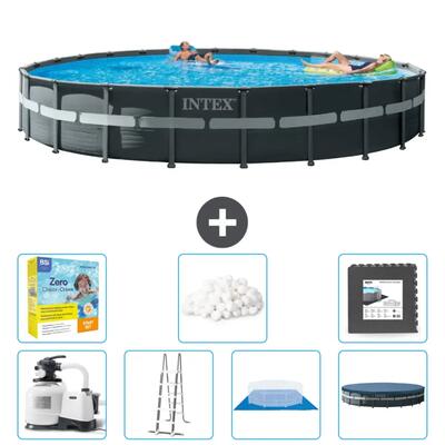 Ultra xtr zwembad rond - 732x132 cm + accessoires cb49