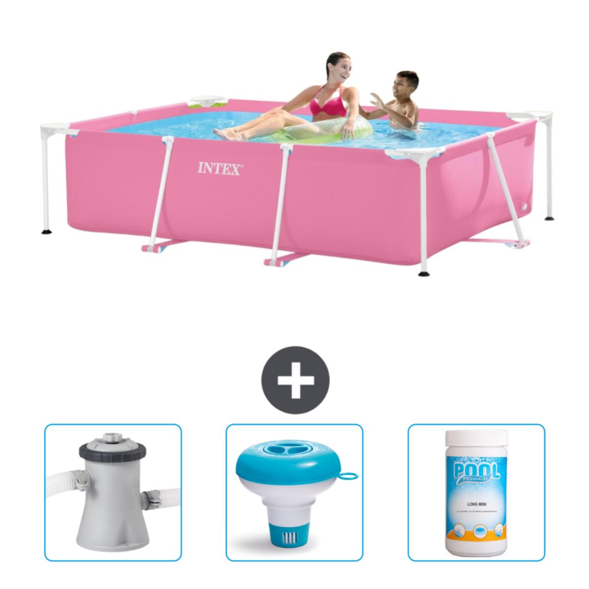 INTEX Frame Zwembad Rechthoekig - 220x150x60 cm + Accessoires CB77