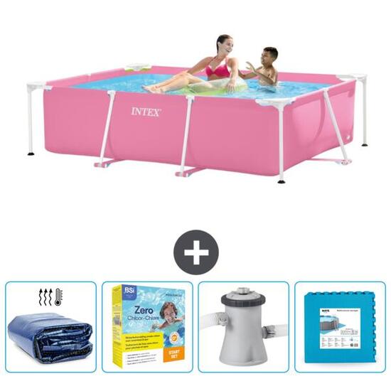 Piscine à cadre rectangulaire - 220x150x60 cm + Accessoires CB9