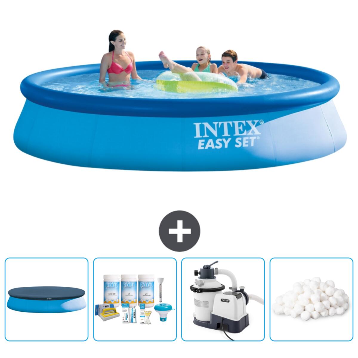 Intex - Piscine Ronde Easy Set - 396x84 Cm + Accessoires Cb63 - Piscine - Bleu - Taille Unique - Decathlon