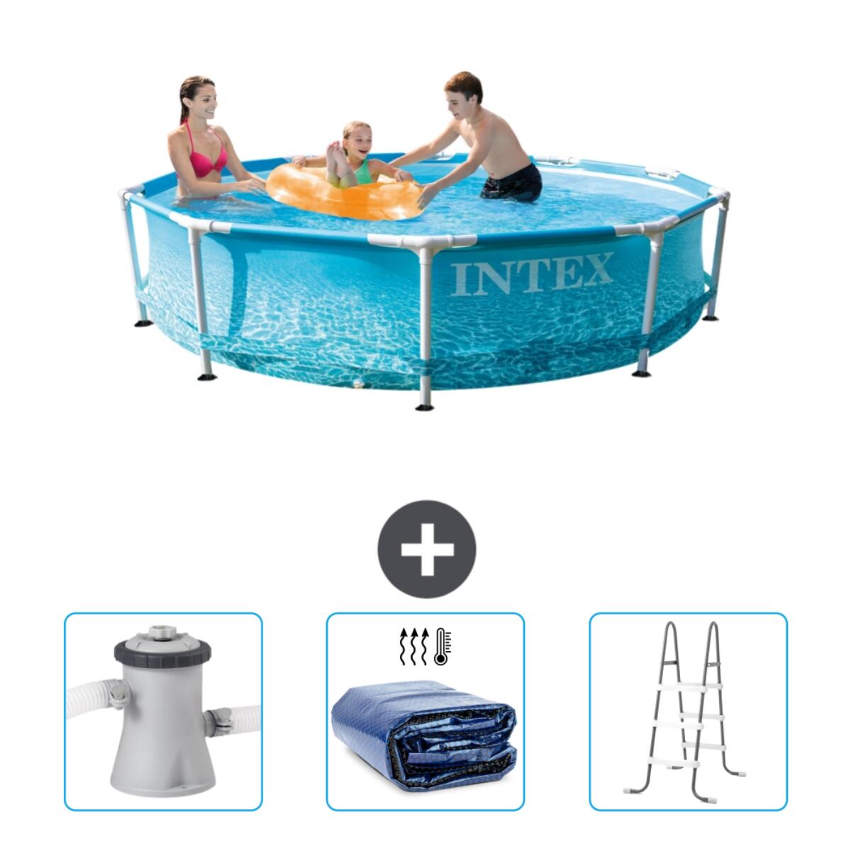 Intex - Piscine À Cadre Ronde - 305x76 Cm + Accessoires Cb83 - Piscine - Bleu - Taille Unique - Decathlon