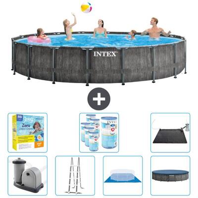 Prism frame zwembad rond - 549x122 cm + accessoires cb50