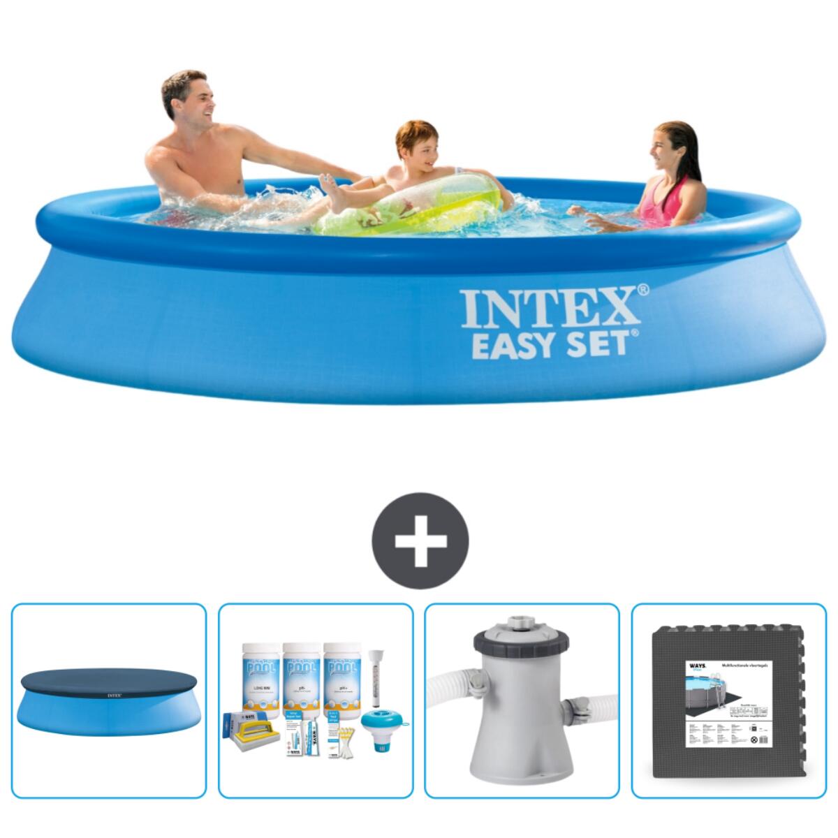Intex - Piscine Ronde Easy Set - 305x61 Cm + Accessoires Cb3 - Piscine - Bleu - Taille Unique - Decathlon