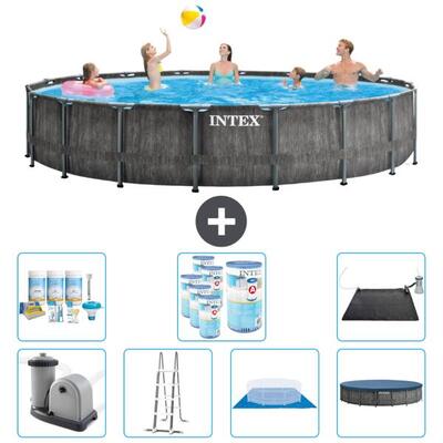 Prism frame zwembad rond - 549x122 cm + accessoires cb44