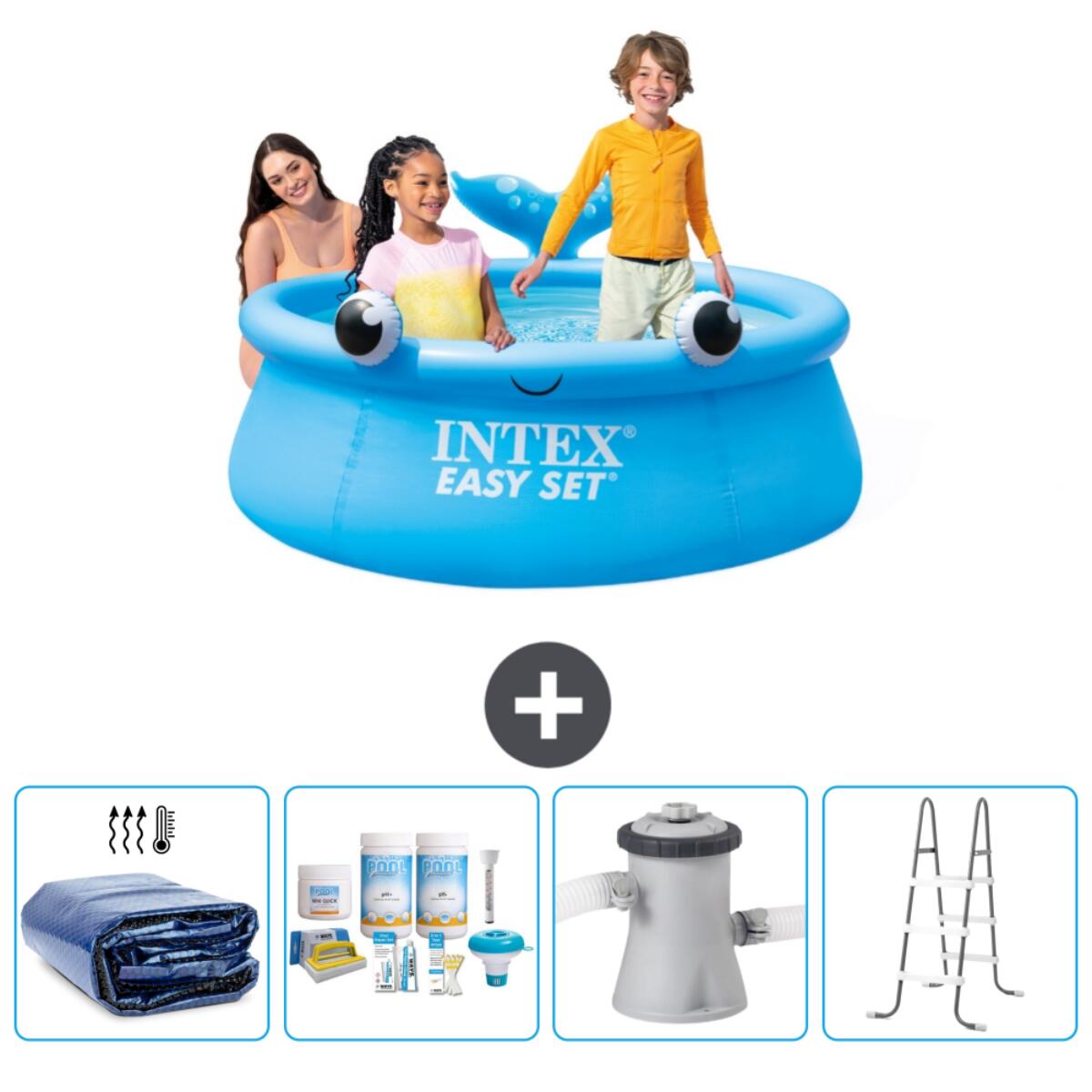 INTEX Easy Set Zwembad Rond - Walvis - 183x51 cm + Accessoires CB6