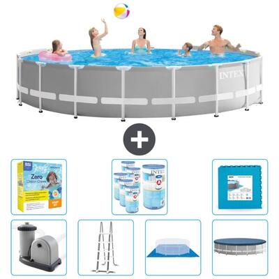 Prism frame zwembad rond - 549x122 cm + accessoires cb48