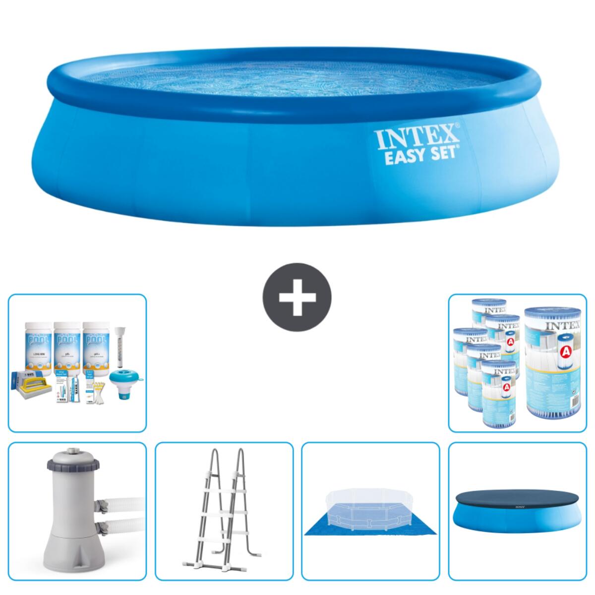 Intex - Piscine Ronde Easy Set - 457x107 Cm + Accessoires Cb41 - Piscine - Bleu - Taille Unique - Decathlon