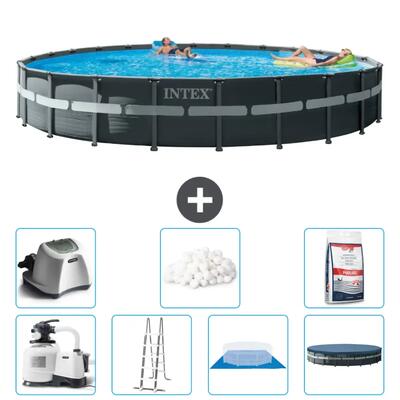 Ultra xtr zwembad rond - 732x132 cm + accessoires cb57