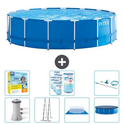 Piscine à cadre ronde - 457x122 cm + Accessoires CB52