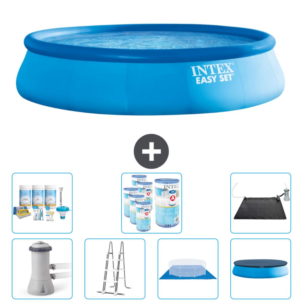 Intex - Piscine Ronde Easy Set - 457x107 Cm + Accessoires Cb44 - Piscine - Bleu - Taille Unique - Decathlon